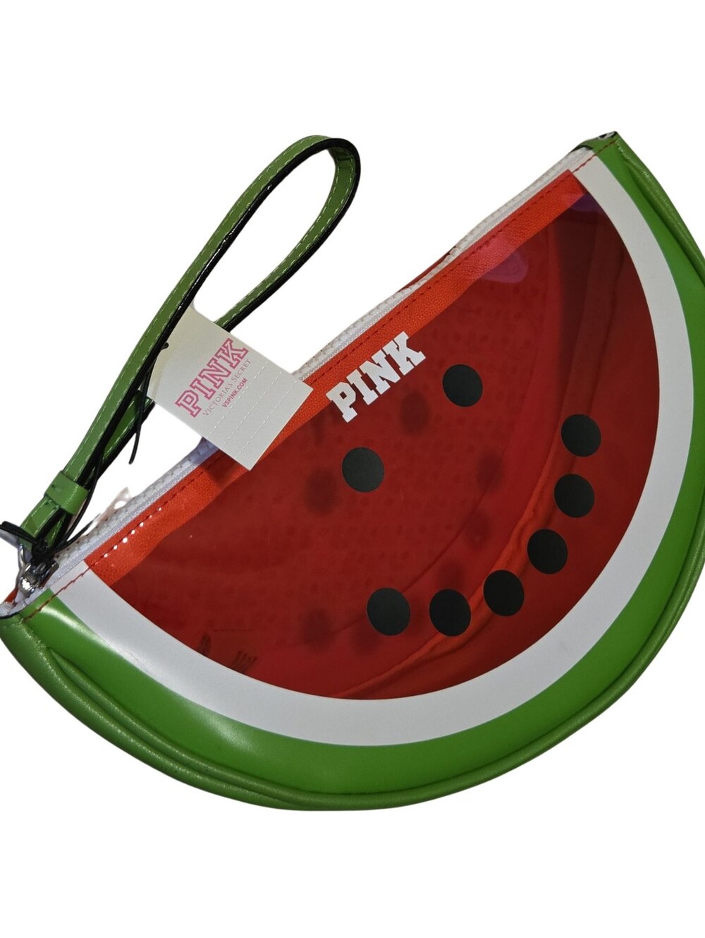 PINK Victoria's Secret Watermelon Wristlet - Translucent Clear Bag